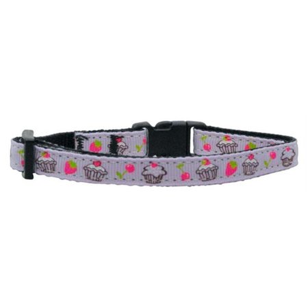 UNCONDITIONAL LOVE Cupcakes Nylon Ribbon Collar Purple Cat Safety UN763598